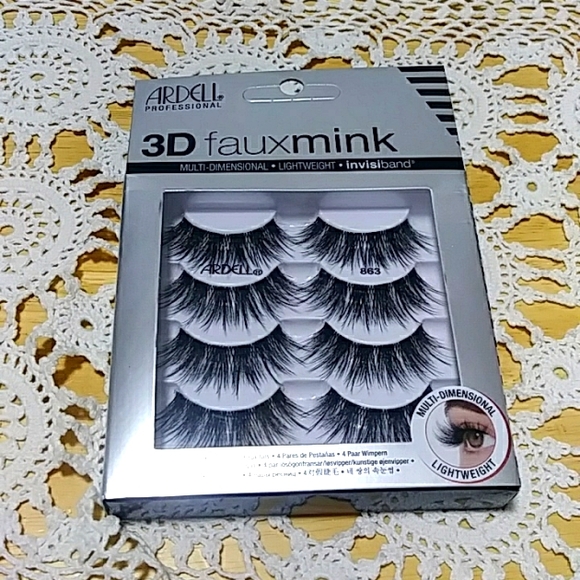Ardell Other - Ardell 3D Faux Mink Multi Dimensional, Lightweight #863 Lashes Pack  4 Pairs